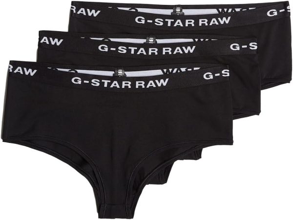 Culottes G-Star Lot de 3 Taille Basse Hipster Femme Noir-0