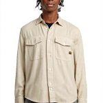 Chemise marine homme G-STAR slim col boutonnée beige