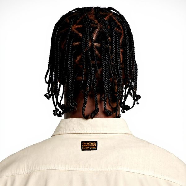 Chemise marine homme G-STAR slim col boutonnée beige