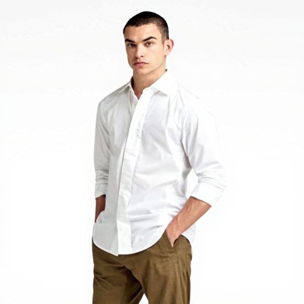 Chemise boutonnée G-Star Superslim Homme Blanc Formel