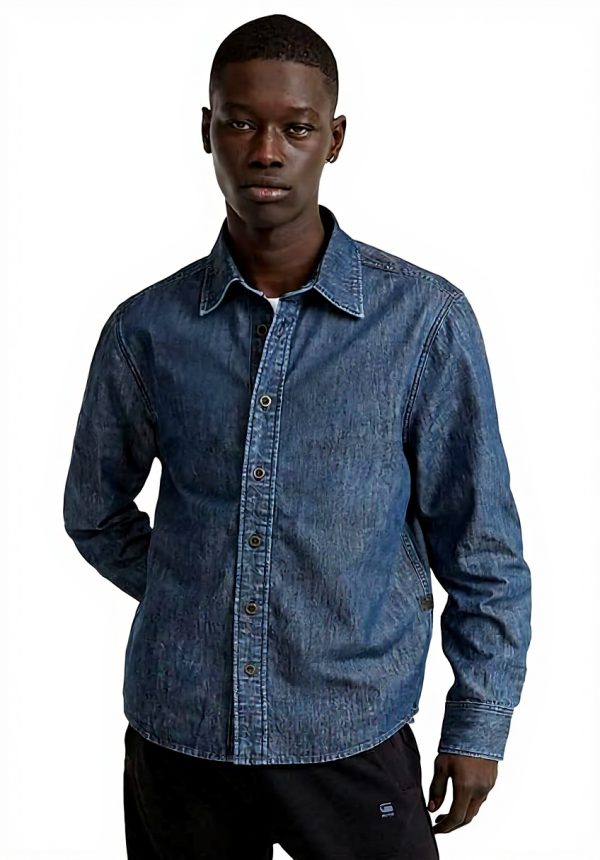 Chemise Denim G-Star Homme Regular Col Boutonnée