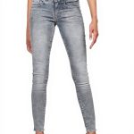 Jean G-Star Femme Lynn Mid Skinny Gris Ajustement Mince