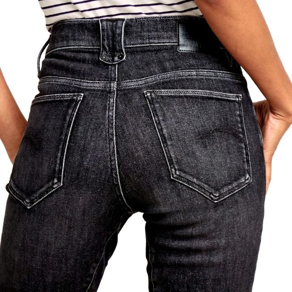 G-Star Femmes Ace 2.0 Biker Slim Straight Jeans Bleu Gris