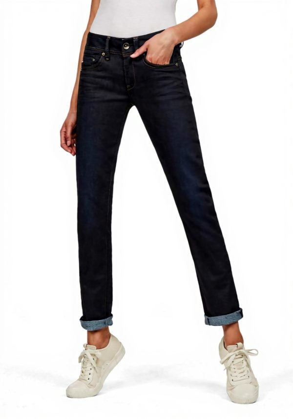 Jean G-Star Femmes Midge Saddle Droit Bleu D02153