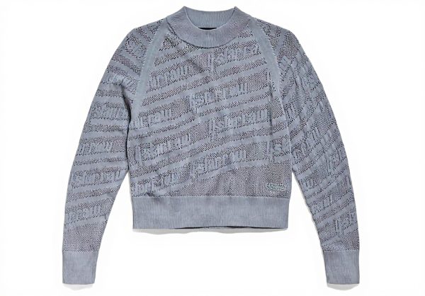 Pull G-Star Femmes Pointelle Tricot Texturé Gris Noir Bleu