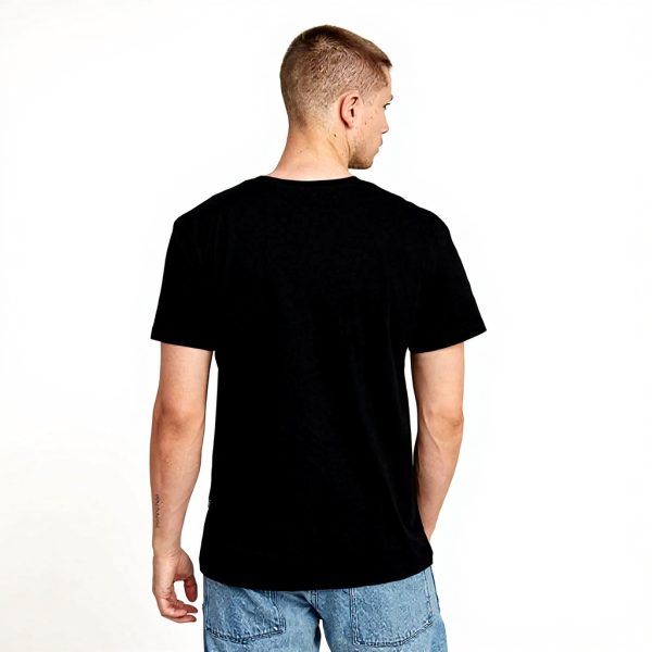 T-shirt G-Star Homme logo chaine col côtelé noir