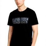 T-shirt G-Star Homme logo chaine col côtelé noir