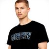 T-shirt G-Star Homme logo chaine col côtelé noir