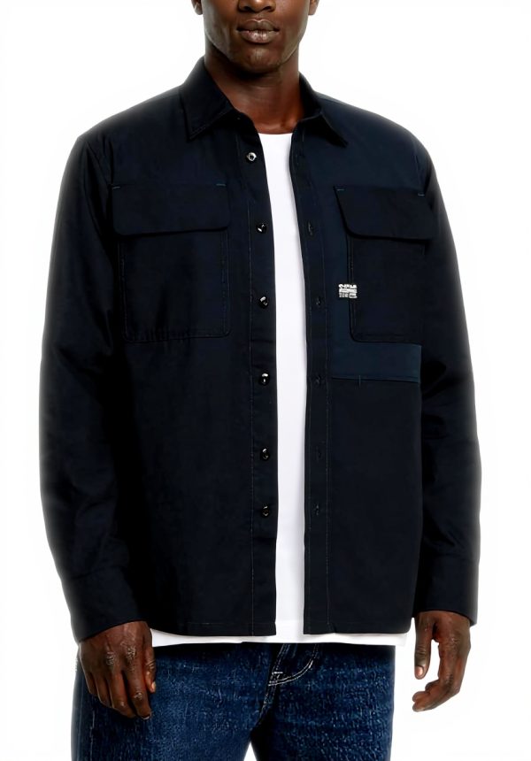 Chemise G-Star Hommes CPO Utility Col Boutonnée Bleu