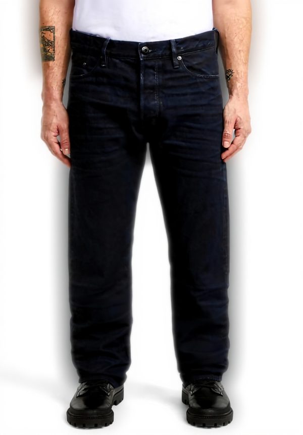 G-Star Hommes Dakota Regular Straight Jeans Bleu Rigide