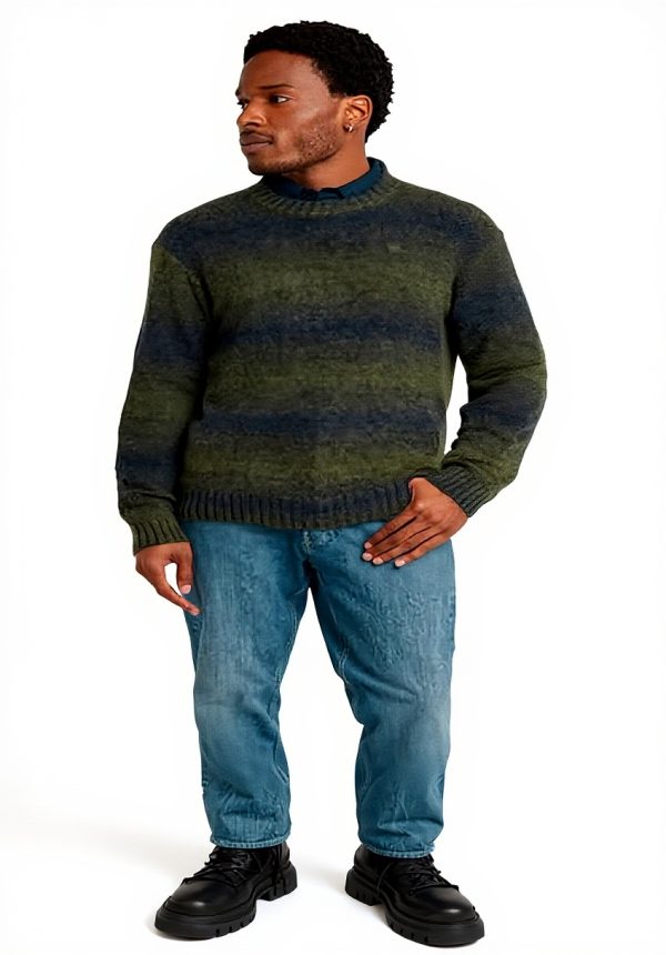 Pull G-Star Hommes Gradient Tricoté Encolure Côtelée
