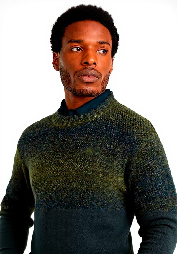 Pull G-Star Hommes Gradient Tricoté Encolure Côtelée