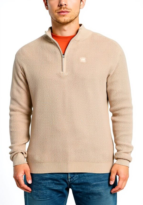 Pull G-STAR Hommes Serrated Knitted Skipper Col côtelé