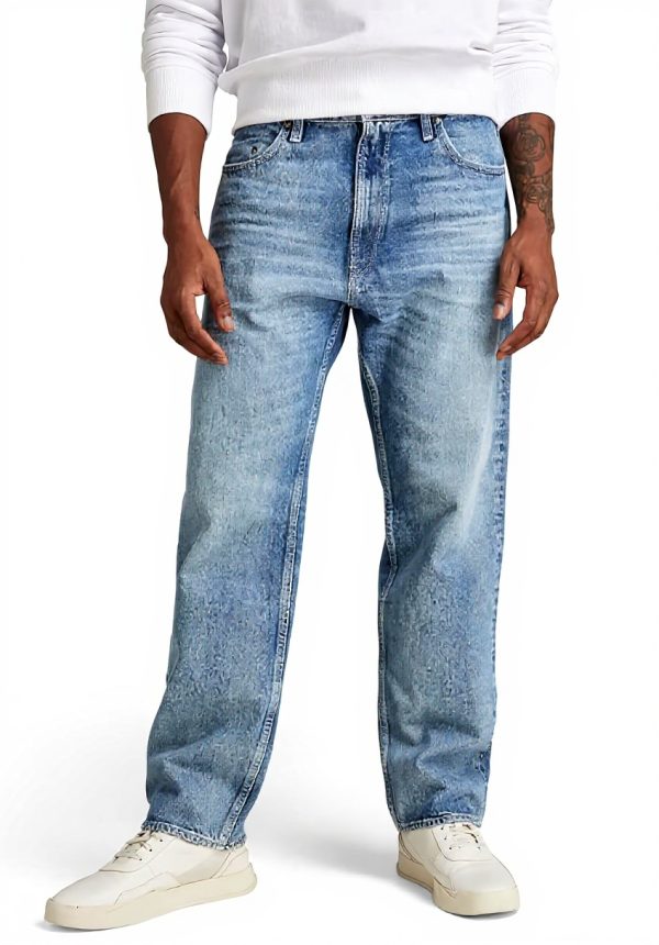 G-STAR Hommes Type 49 Relaxed Straight Jeans Bleu Confort