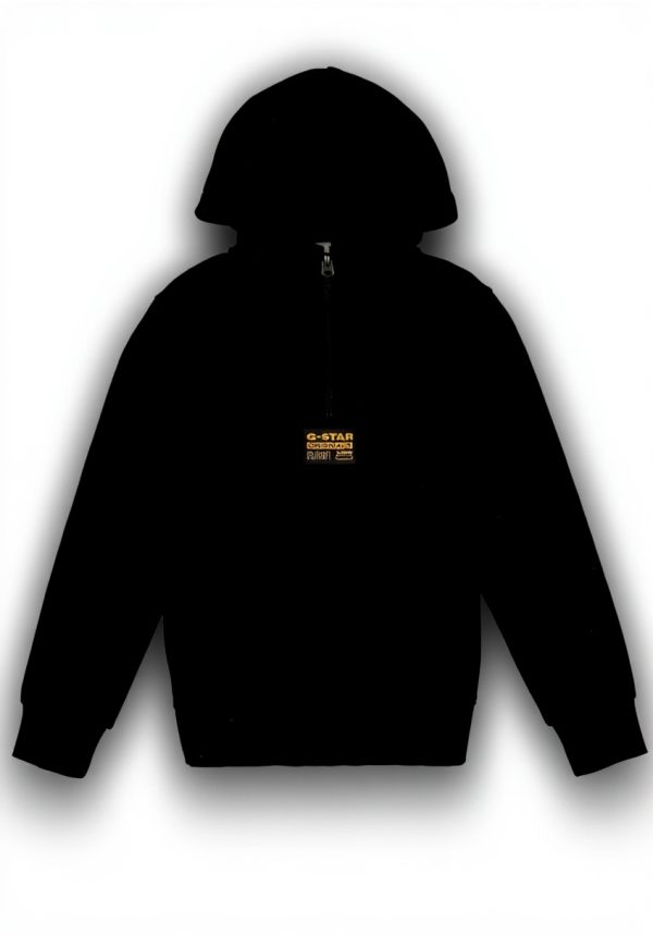 Sweat à capuche garçon G-Star zip capuche doublée noir