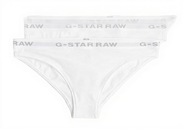 Slips femme G-Star lot de 3 confort élastique noir blanc