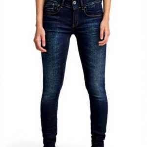 Jeans Skinny G-Star Lynn Taille Moyenne Femme Bleu