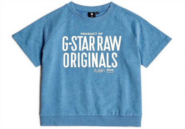 G-Star Sweater Fille Bleu Confort Ajustement Régulier