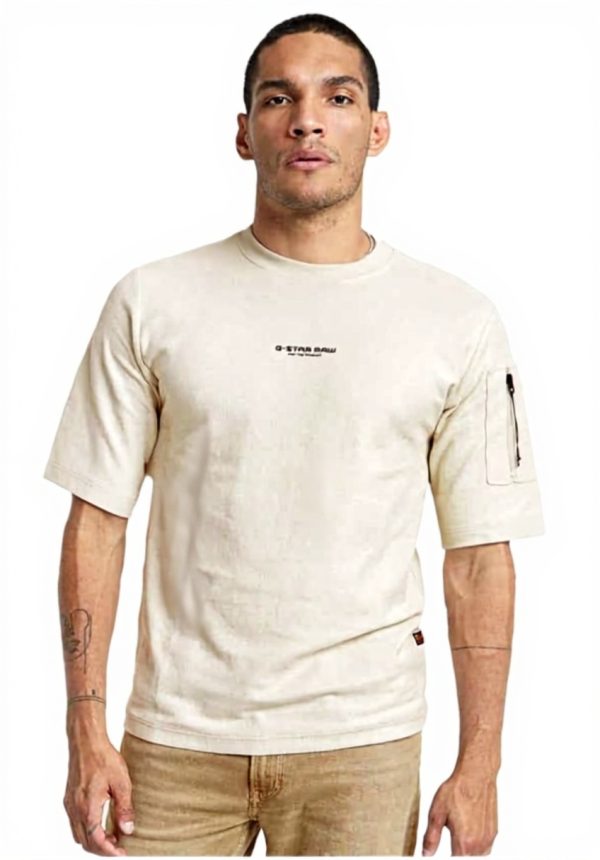 T-shirt G-Star Homme Encolure Côtelée Poche Zippée
